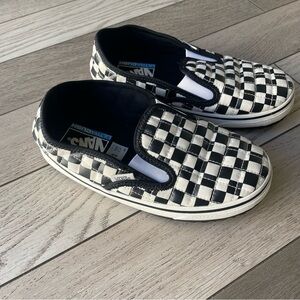 Vans Kids Black and White Checkered Slip-Ons